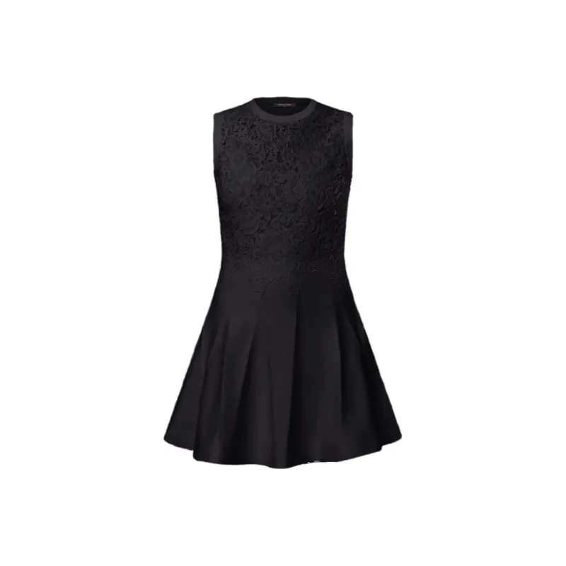 LOUIS VUITTON Floral Lace Accent Dress-0