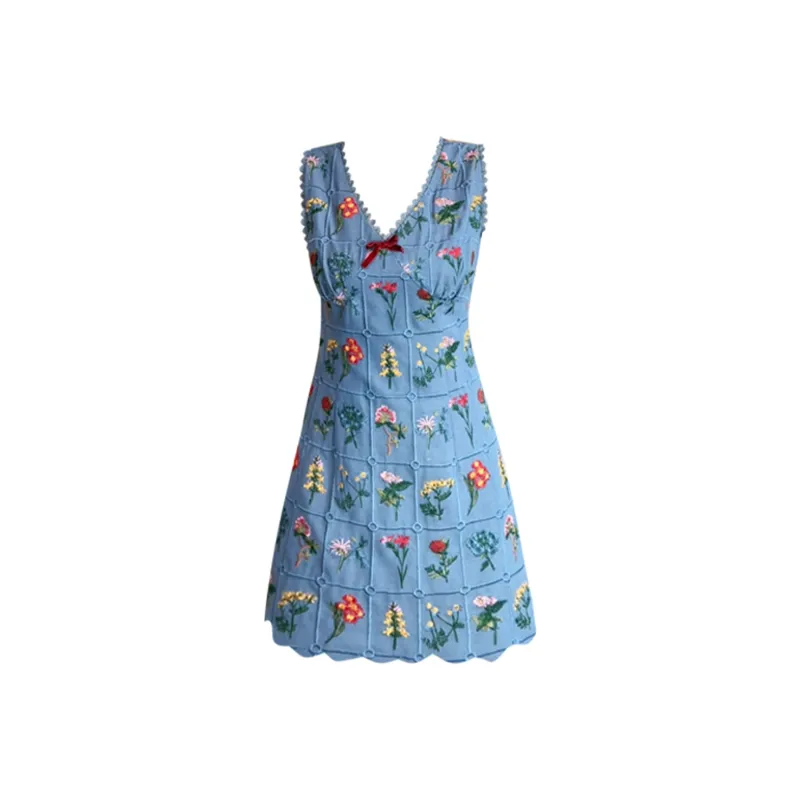 FLIM Sleeveless Dress Women's Blue-0