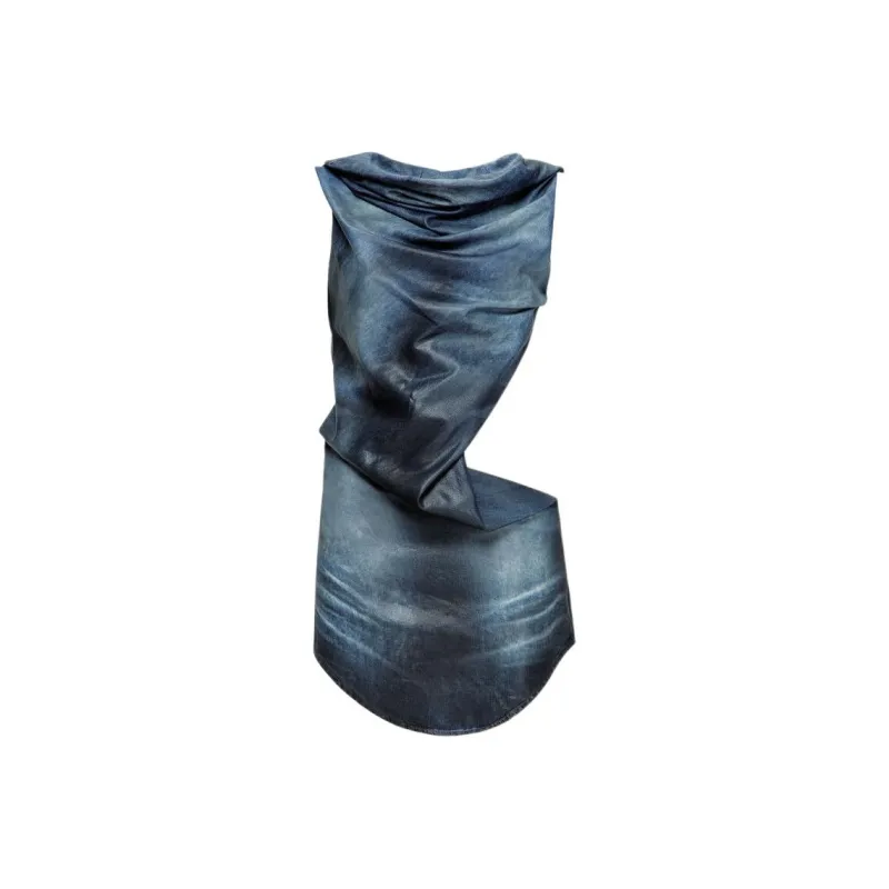 DIESEL De Brey Fsg Glossy Coated Denim Dress-0