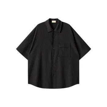 WILLIAM FOX&SONS Shirts Unisex Black Cyan