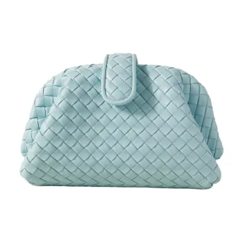 Bottega Veneta Lauren 1980 Leather Handheld Shoulder Bag Trumpets Women's Blue