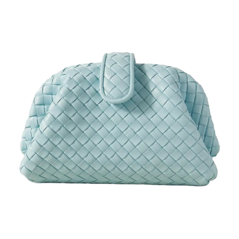Bottega Veneta Lauren 1980 Leather Handheld Shoulder Bag Trumpets Women's Blue-0