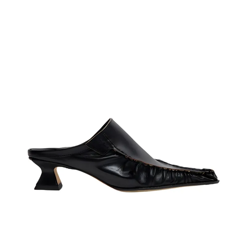 MIISTA Closed Toe Slippers 3.5cm Women's Black-1