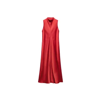 ZARA ZW Series Sleeveless Dress Women's Bright Red