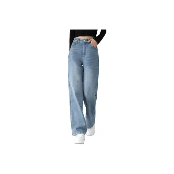 You Cow Me Pants Jeans Women's Blue Fleece Lined