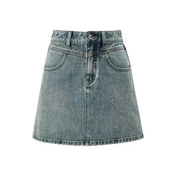 TAMMY TANGS Denim Short Skirts Women's Denim Blue