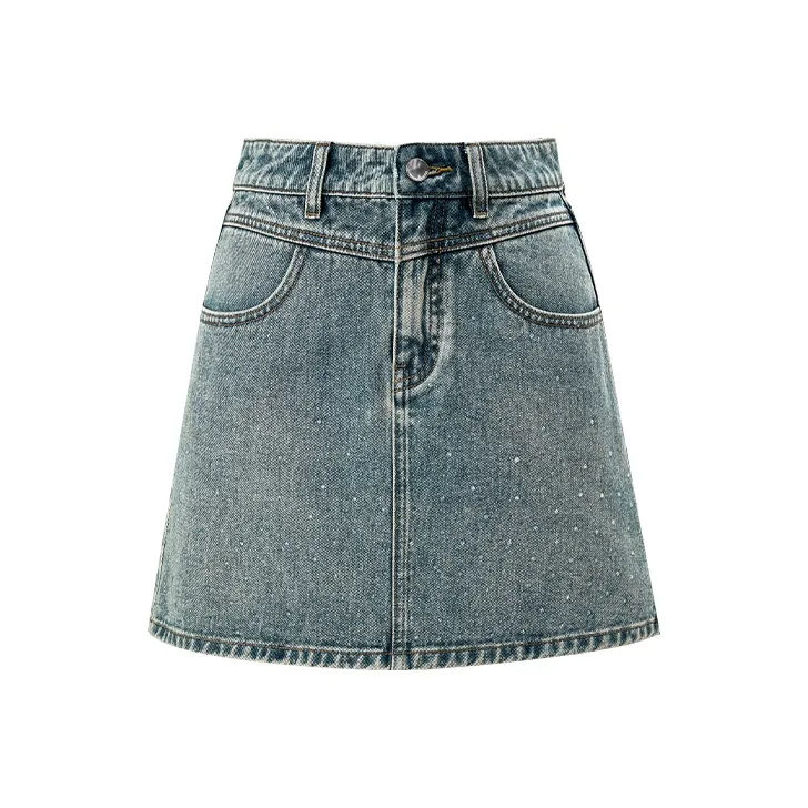 TAMMY TANGS Denim Short Skirts Women's Denim Blue-0