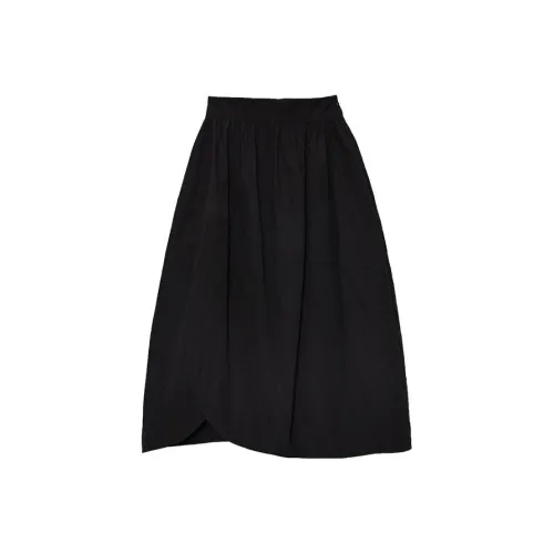 VERA VEINS Casual Long Skirts Women's Midnight Black Color