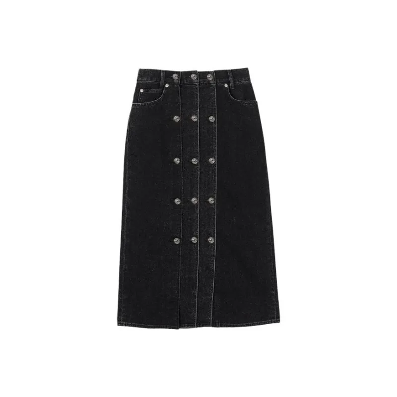 Sandro Sara Button-detail Midi Skirt-0