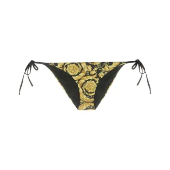 VERSACE Barocco Printed Tie Detailed Bikini Bottoms