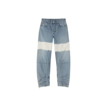 JIL SANDER Colour Block Raw Cut Jeans