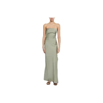BEC+BRIDGE ETERNITY STRAPLESS MAXI Sleeveless Dress Women's Sage Green