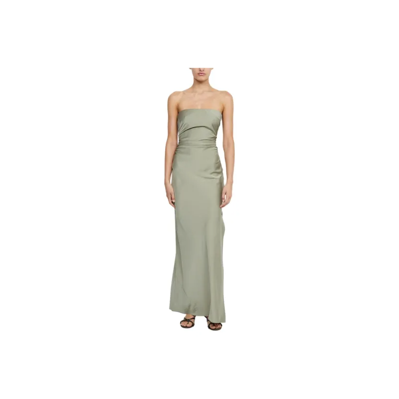 BEC+BRIDGE ETERNITY STRAPLESS MAXI Sleeveless Dress Women's Sage Green-0
