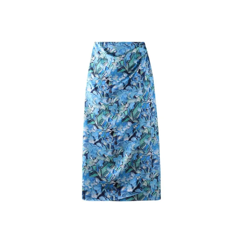 THE SEA LIFE THE SEA LIFE X Morandi Co brand Casual Long Skirts Women's Klein Blue-0