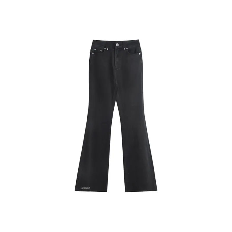 LALABOBO Jeans Women's Black Denim-0