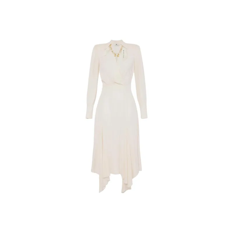 Elisabetta Franchi Asymmetric Pleated Dress-0