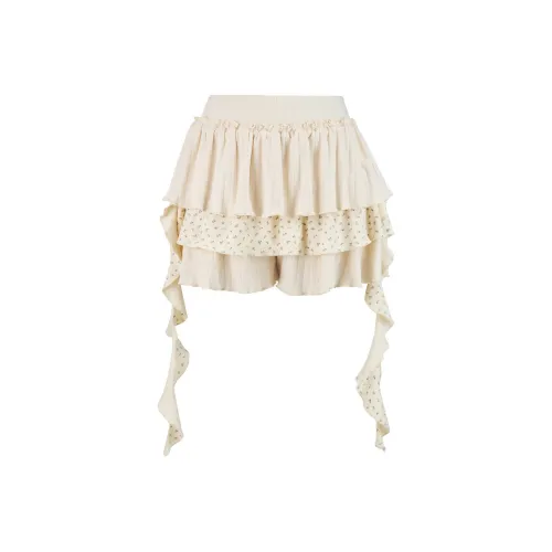 AYF Casual Short Skirts Women's Apricot