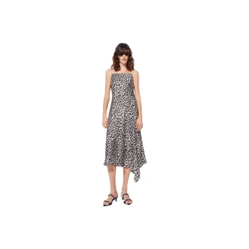 MOCO Slip Dress Women's Camel Brown Leopard Print