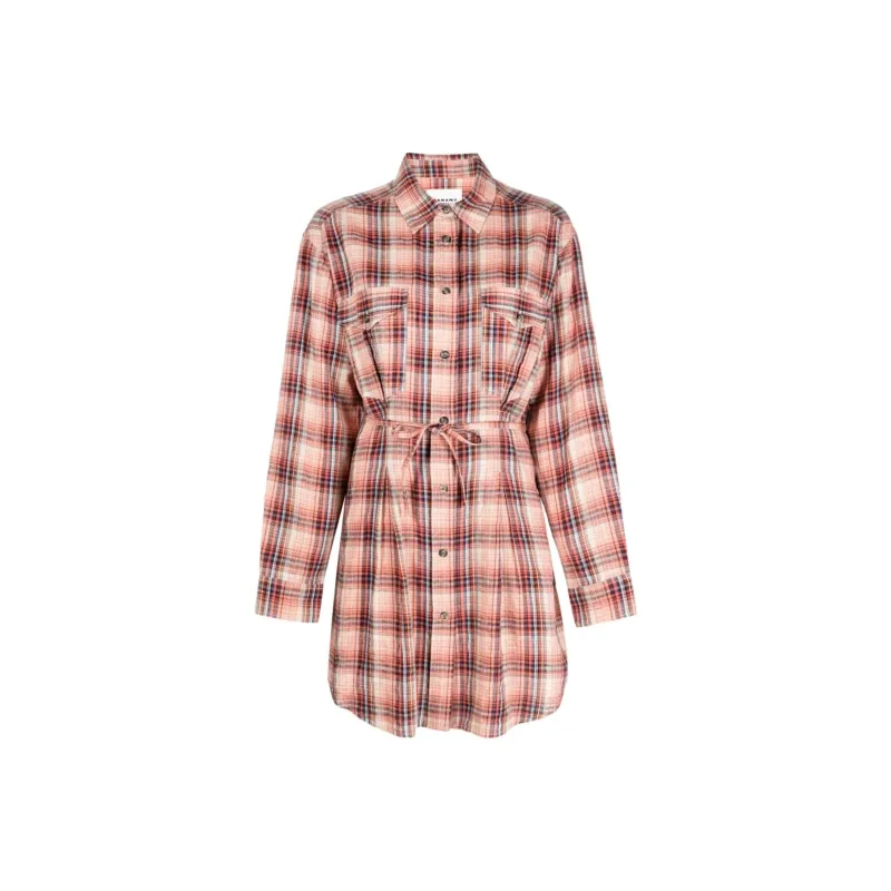 ISABEL MARANT ETOILE Long Sleeved Dress Women's Light Orange-0