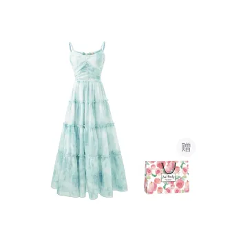 Qiuerle Slip Dresses Women's Turquoise