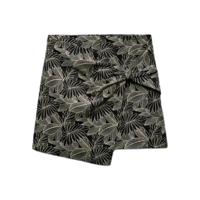 ZARA Casual Short Skirts Women's Black/White-0