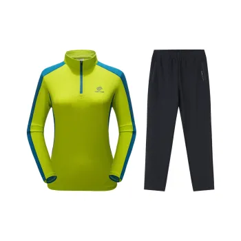 Tectop Casual Suit Women's Two-Piece Set Yellow Green/Classic Black