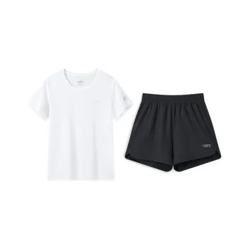 XTEP Comprehensive Training Set Casual Suit Women's Pearl White