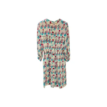 CHANEL 19 Spring Summer, Beach Collection Long Sleeved Dress Women's White