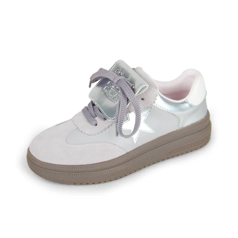 AQUASCUTUM Breathable Low Top Skateboard Shoes Women's Silver Gray-1