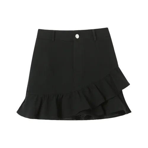 EIDOLON GRAIN Casual Short Skirts Women's Black