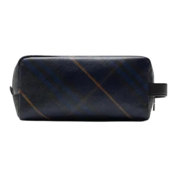 Burberry Cotton Toiletry Bag Men's Midnight Blue