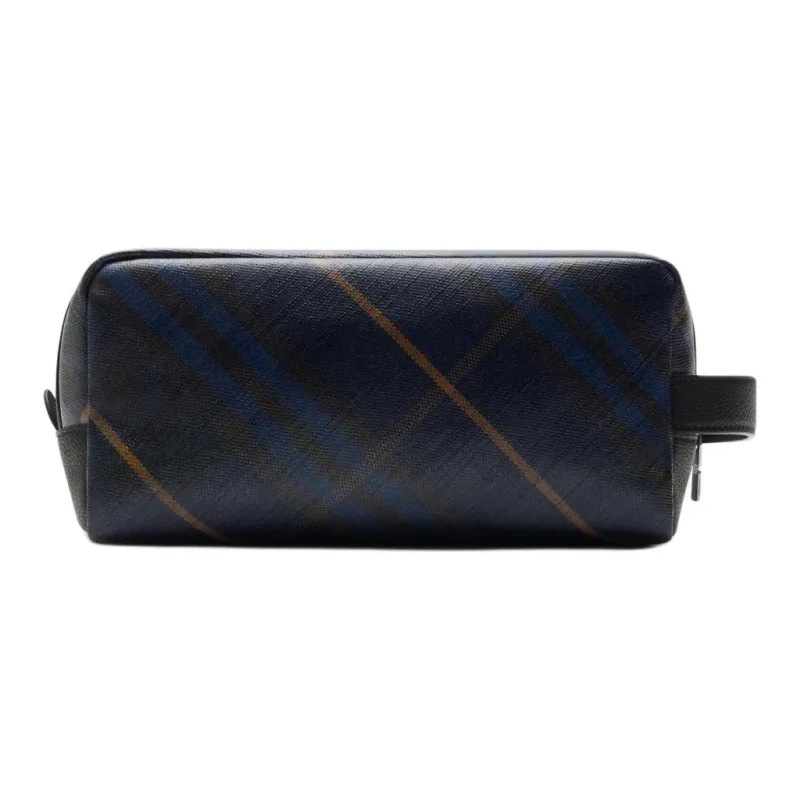 Burberry Cotton Toiletry Bag Men's Midnight Blue-0