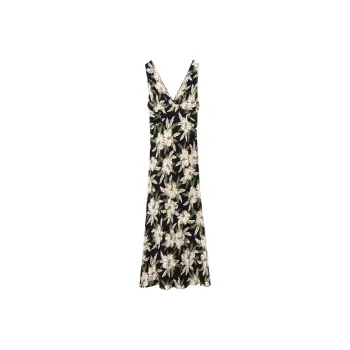 Rixo Slip Dresses Women's Lotus Black