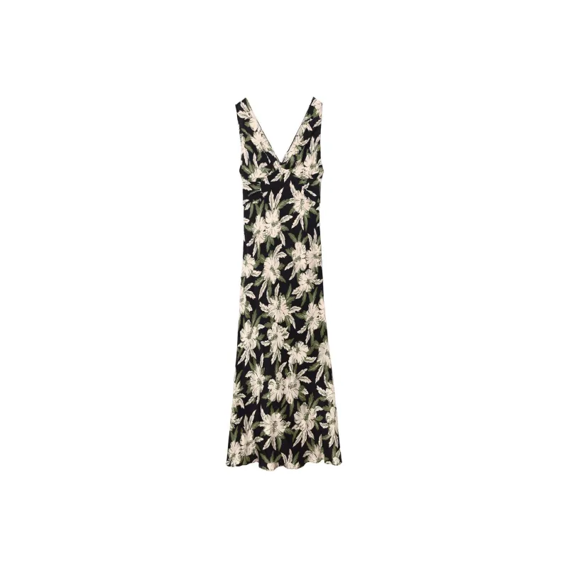 Rixo Slip Dresses Women's Lotus Black-0