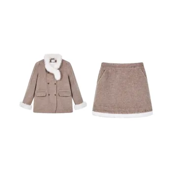LAZY ZXH Skirt Set Women's Coffee