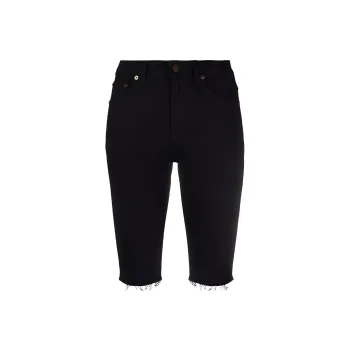 SAINT LAURENT Denim Shorts Women's Black