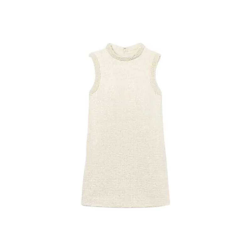 Self portrait Sleeveless Dress Women's Cream White-0