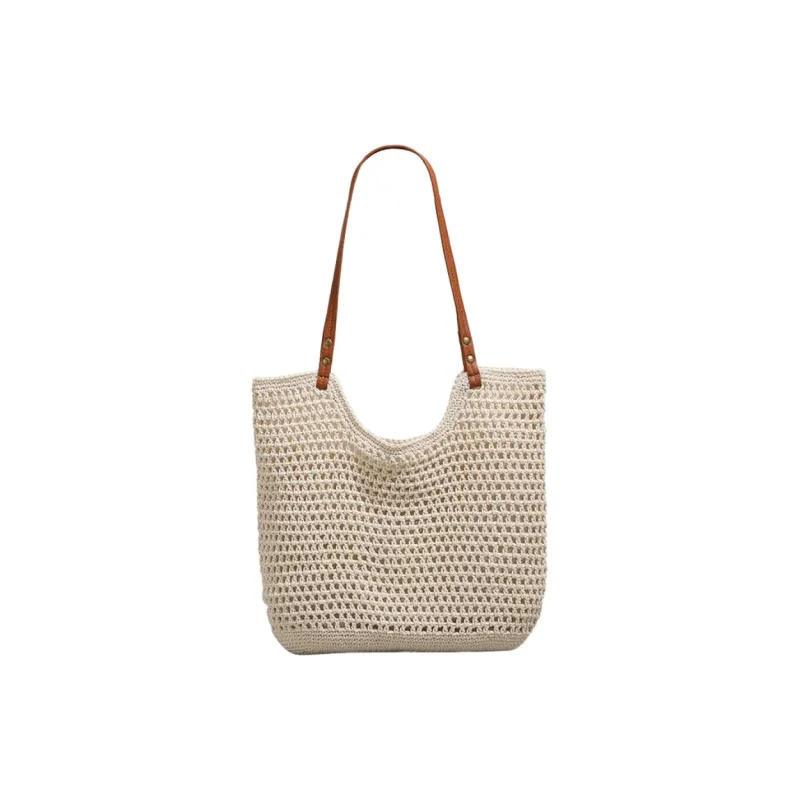 Tonlion Yarns Shoulder Bag Regular Large Size Women's Ecru-2