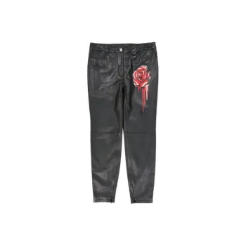 MOSCHINO Leather Pants Women's Black