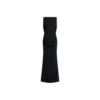 Talbot Runhof Draped Sleeveless Dress