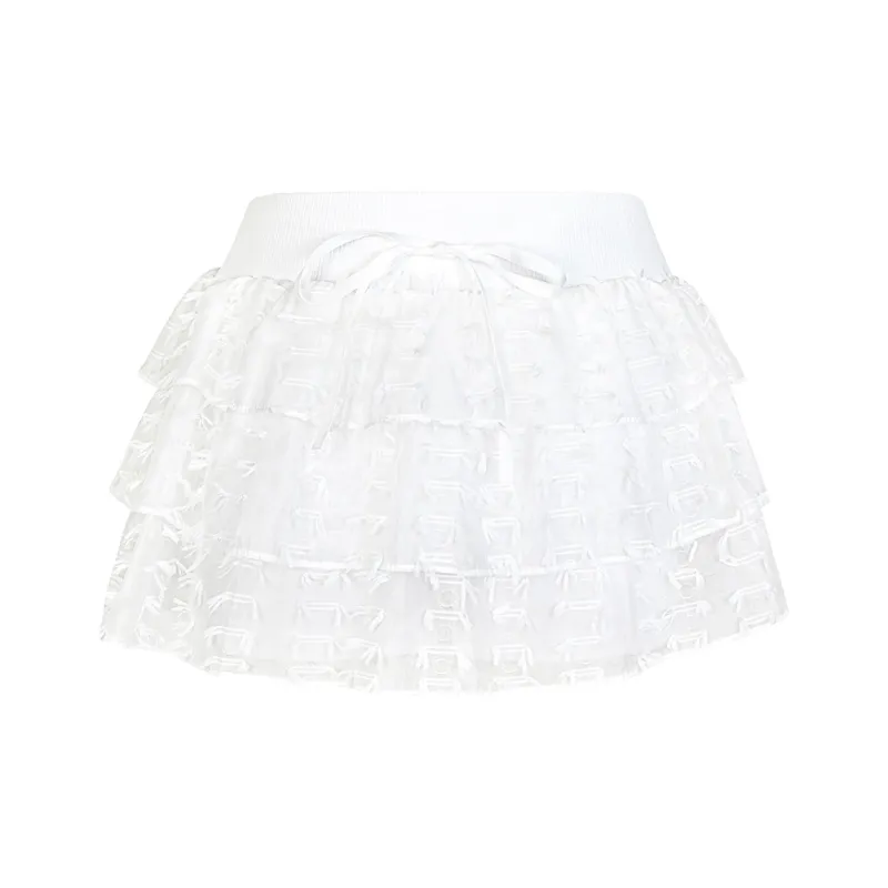 NTOT Casual Short Skirts Women's White-0