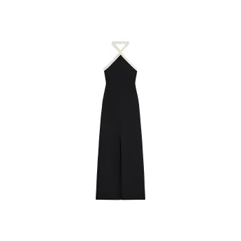 CELINE Column Dress In Satin lined Crepe