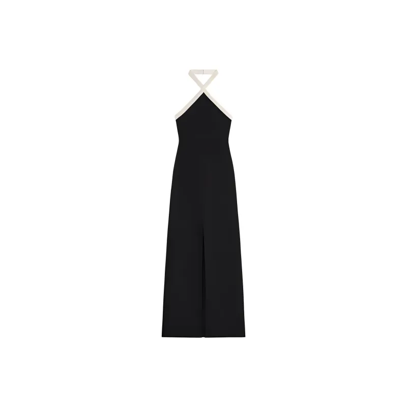 CELINE Column Dress In Satin lined Crepe-0