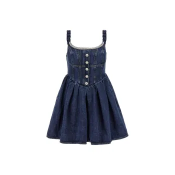 Self portrait Off Shoulder Denim Mini Dress