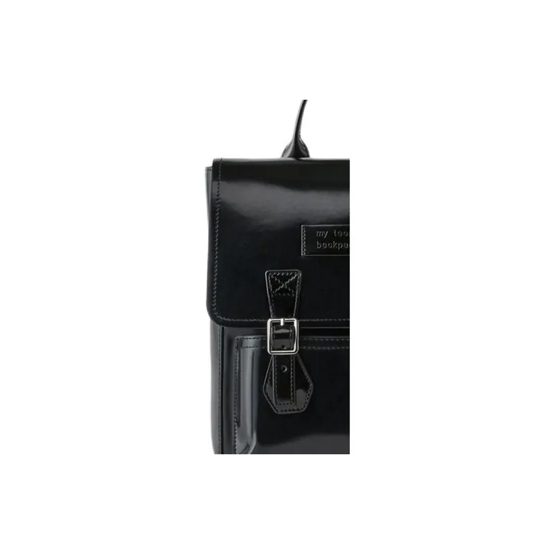 ZARA Polyurethane Backpack Mini Men's Black-4