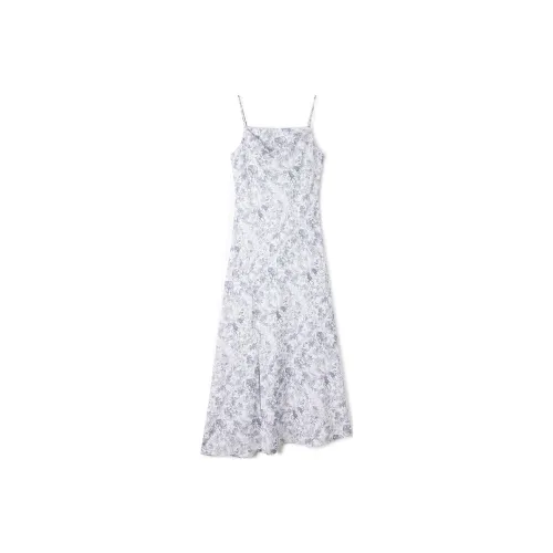 TKY SHOP Slip Dress Women's Print Blue