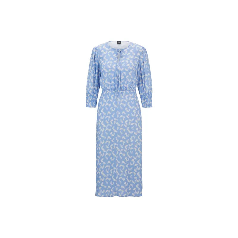 HUGO BOSS Long-Sleeved Dresses Women's Blue-0