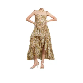 Other Stories Slip Dresses Women's Yellow Print