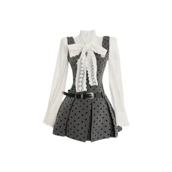 PUREIDOL Long Sleeved Dresses Women's Gray