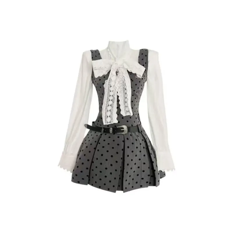 PUREIDOL Long Sleeved Dresses Women's Gray-0